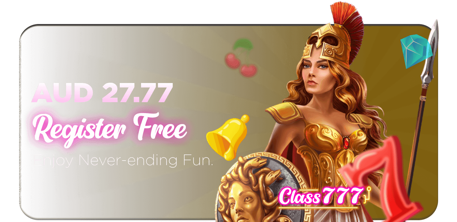 AUD 27.77 Registration bonus for new players at Class777