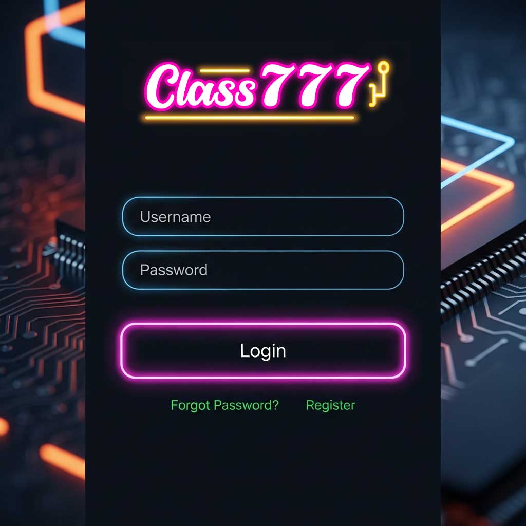 Secure login interface on Class777 mobile platform